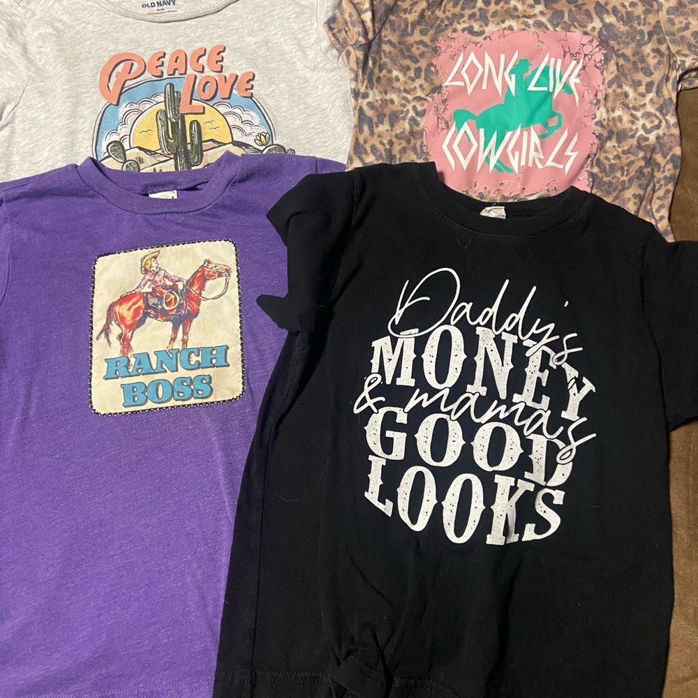 Lot of 4 t-shirts girls size 6, western designs